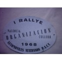 DISTINTIVO ORGANIZACION I RALLY VALENCIA CULLERA 1968